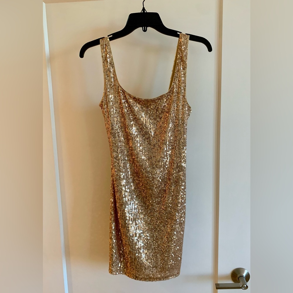 Aqua Champagne Sequence Dress